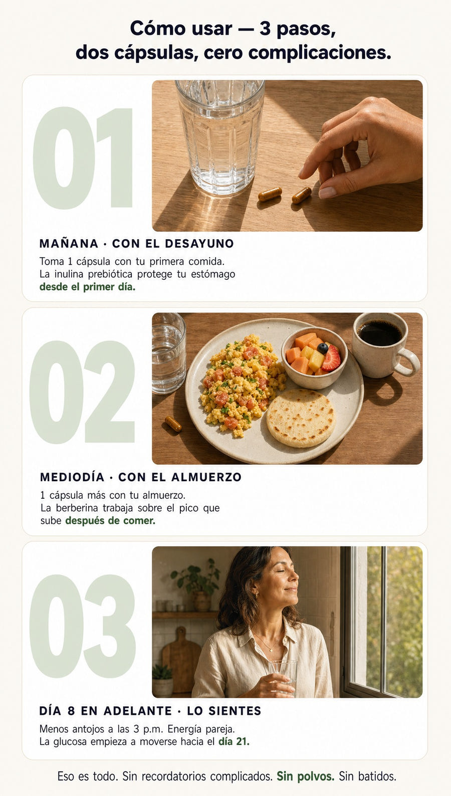Como usar - 3 pasos, 30 segundos